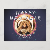 抽象芸術モダンハッピーニューイヤー2022写真 ポストカード (正面)