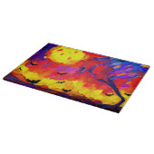 抽象芸術モダンハロウィーンの夜 カッティングボード (角)