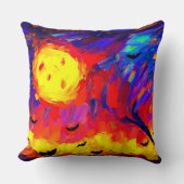 抽象芸術モダンハロウィーンの夜 クッション (正面)