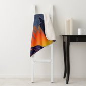 抽象芸術モダンハロウィーンの夜 シェルパブランケット (インサイチュ)