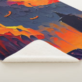 抽象芸術モダンハロウィーンの夜 シェルパブランケット (3/4)