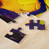 抽象芸術モダンハロウィーンの夜 ジグソーパズル (側面)