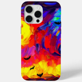 抽象芸術モダンハロウィーンの夜 iPhone 15 PRO MAXケース