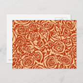 抽象芸術モダンバラパターン、マンダリンオレンジ ポストカード (正面/裏面)