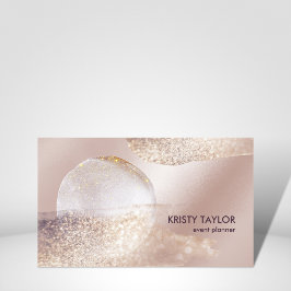 抽象芸術モダンバラ金ゴールド赤面 名刺