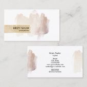 抽象芸術モダンバラ金ゴールド赤面 名刺 (正面/裏面)