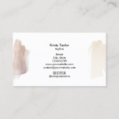 抽象芸術モダンバラ金ゴールド赤面 名刺 (裏面)