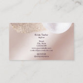 抽象芸術モダンバラ金ゴールド赤面 名刺 (裏面)