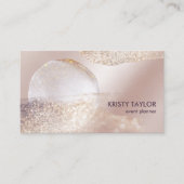 抽象芸術モダンバラ金ゴールド赤面 名刺 (正面)