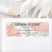 抽象芸術モダンパステルウォーターカラービジネスリターン ラベル (インサイチュ)