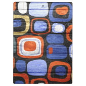 抽象芸術モダンパステルウッドルック クリップボード (裏面)