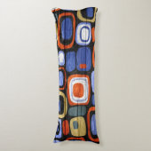 抽象芸術モダンパステルウッドルック ボディピロー (正面縦)