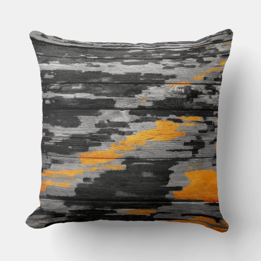 抽象芸術モダンパステルウッド#4 クッション (正面)