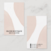 抽象芸術モダンパステルピンクイヤリングカード 名刺 (正面/裏面)