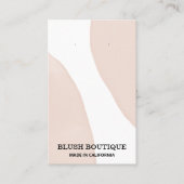 抽象芸術モダンパステルピンクイヤリングカード 名刺 (正面)
