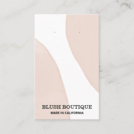 抽象芸術モダンパステルピンクイヤリングカード 名刺