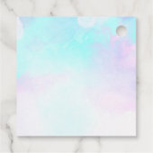 抽象芸術モダンパステルブルー&パープルウォーターカラー フェイバータグ (裏面)