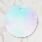 抽象芸術モダンパステルブルー&パープルウォーターカラー フェイバータグ (裏面)