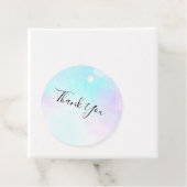 抽象芸術モダンパステルブルー&パープルウォーターカラー フェイバータグ (インサイチュ)