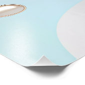 抽象芸術モダンパステルライトブルーと赤面ピンク フォトプリント            (角)