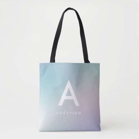 抽象芸術モダンパステルレインボー勾配 トートバッグ (正面)