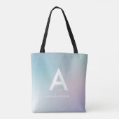 抽象芸術モダンパステルレインボー勾配 トートバッグ (裏面)