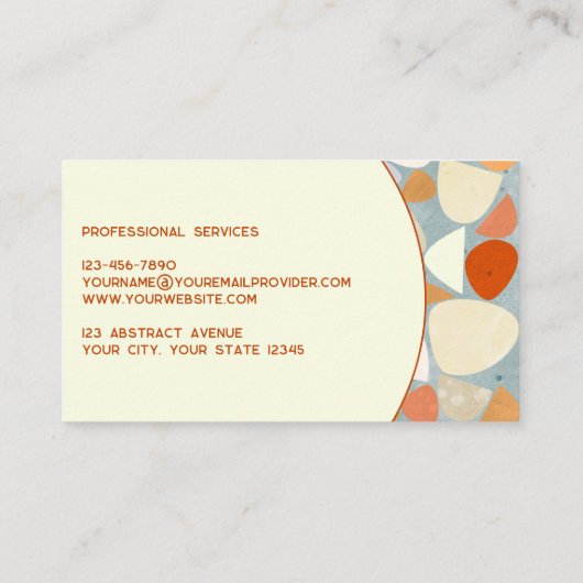抽象芸術モダンパステル 名刺 (裏面)