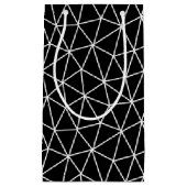 抽象芸術モダンパターン（白黒） スモールペーパーバッグ (正面)