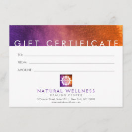 抽象芸術モダンパープルウェルネスギフト券