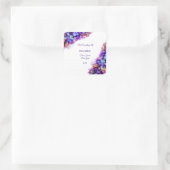 抽象芸術モダンパープルヘイズアルコールイ結婚ンク スクエアシール (バッグ)