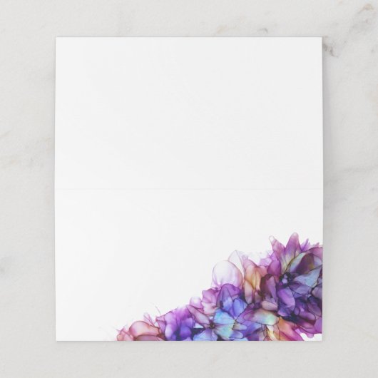 抽象芸術モダンパープルヘイズアルコールイ結婚ンク プレイスカード (外部開封)