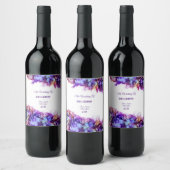 抽象芸術モダンパープルヘイズアルコールイ結婚ンク ワインラベル (ボトル)