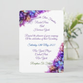 抽象芸術モダンパープルヘイズアルコールイ結婚ンク 招待状 (スタンド正面)