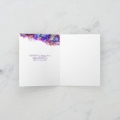 抽象芸術モダンパープルヘイズアルコールイ結婚ンク 招待状 (内部)