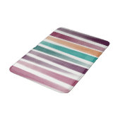 抽象芸術モダンパープルマルサラティール（緑がかった色）ブラシストローク バスマット (アングル)