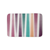 抽象芸術モダンパープルマルサラティール（緑がかった色）ブラシストローク バスマット (正面)