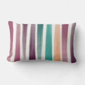 抽象芸術モダンパープルマルサラティール（緑がかった色）ブラシストローク ランバークッション (正面)