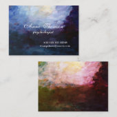 抽象芸術モダンパープル名刺 名刺 (正面/裏面)