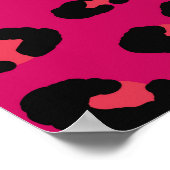 抽象芸術モダンヒョウのシームレスなパターン。動物 ポスター (角)