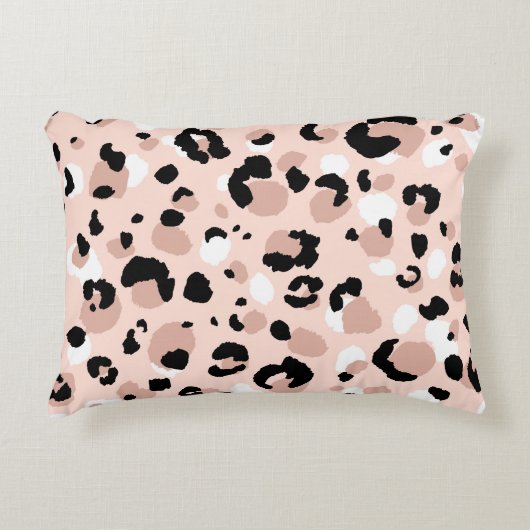抽象芸術モダンヒョウの継ぎ目のない模様。動物 アクセントクッション (正面)