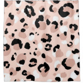 抽象芸術モダンヒョウの継ぎ目のない模様。動物  シャワーカーテン (正面)