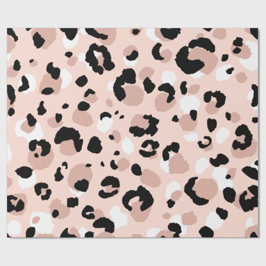 抽象芸術モダンヒョウの継ぎ目のない模様。動物 ラッピングペーパー (フラット)