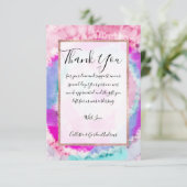 抽象芸術モダンピガーリーックホワイト絞り染め絵を描 サンキューカード (スタンド正面)