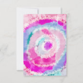 抽象芸術モダンピガーリーックホワイト絞り染め絵を描 サンキューカード (裏面)