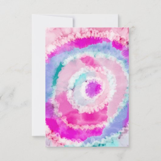 抽象芸術モダンピガーリーックホワイト絞り染め絵を描 サンキューカード (裏面)