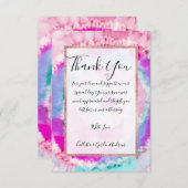 抽象芸術モダンピガーリーックホワイト絞り染め絵を描 サンキューカード (正面/裏面)