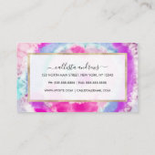 抽象芸術モダンピガーリーックホワイト絞り染め絵を描 名刺 (裏面)