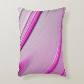 抽象芸術モダンピンクのフラクタル アクセントクッション (正面(垂直))
