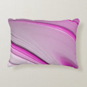 抽象芸術モダンピンクのフラクタル アクセントクッション (裏面)