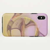抽象芸術モダンピンクゴールデンフラクタルアートモノグラム Case-Mate iPhoneケース (裏面(横))
